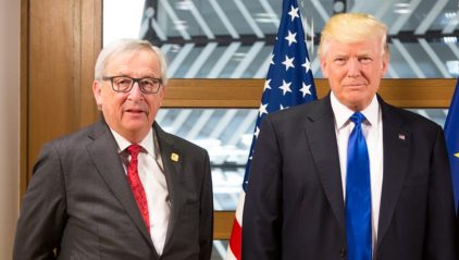 Prezydent USA Donald Trump i przewodniczący Komisji Europejskiej Jean-Claude Juncker