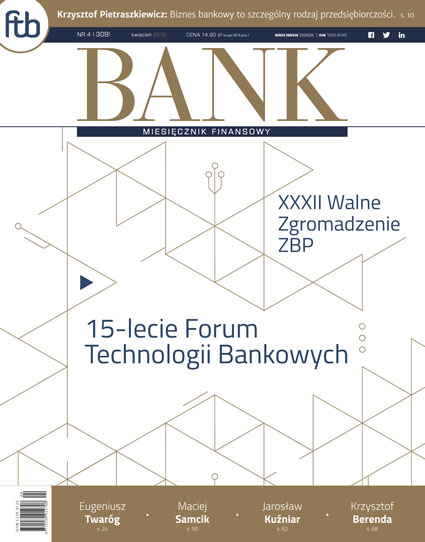 Miesięcznik Finansowy BANK - kwiecień 2019 - Okładka