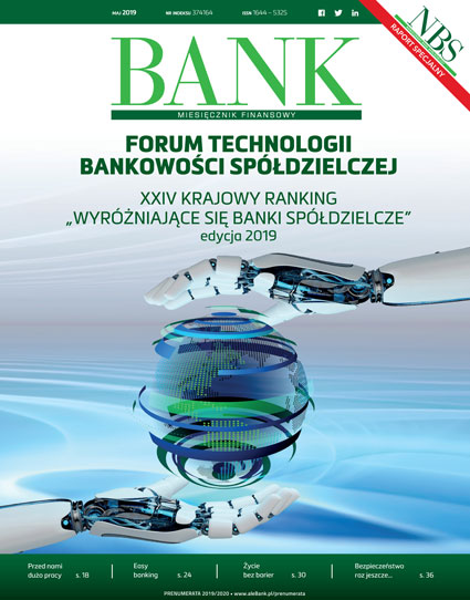 Nowoczesny Bank Spółdzielczy - Raport specjalny Miesięcznika Finansowego BANK - maj 2019 - Okładka