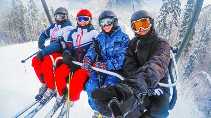 Rodzina na nartach