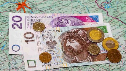mapa, Polska, pieniądze
