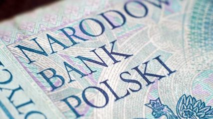 Napis: Narodowy Bank Polski na banknocie