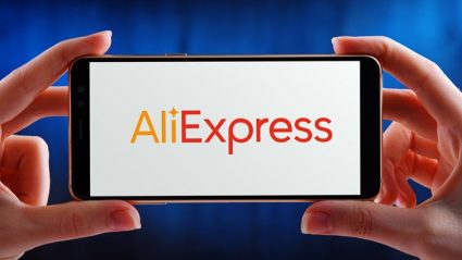 Logo Aliexpress na ekranie telefonu
