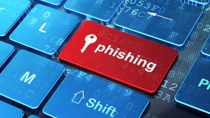 phishing, klawiatura z napisem