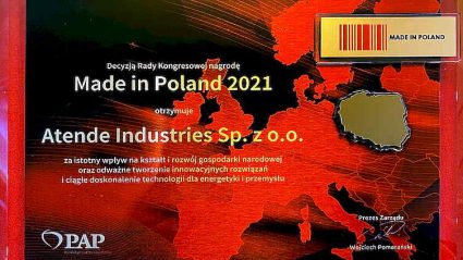 Nagroda PARP Made in Poland dla Atende Industries