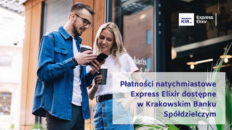 KIR: płatności natychmiastowe Express Elixir dostępne  w Krakowskim Banku Spółdzielczym