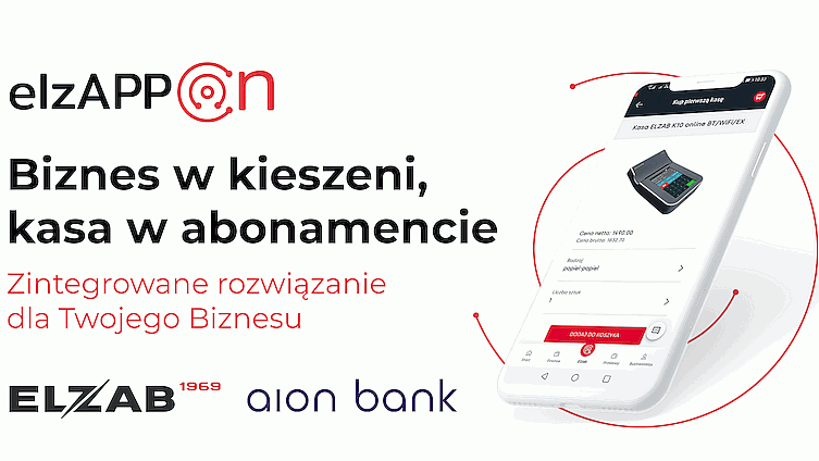Aion Bank i ELZAB z kasą fiskalną online na abonament