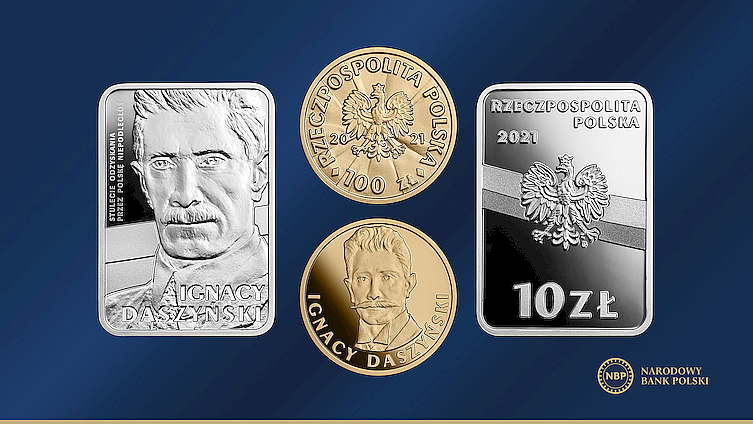 Stulecie odzyskania przez Polskę niepodległości – złote i srebrne monety z Ignacym  Daszyńskim
