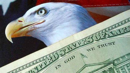 orzeł amerykański, banknot dolarowy