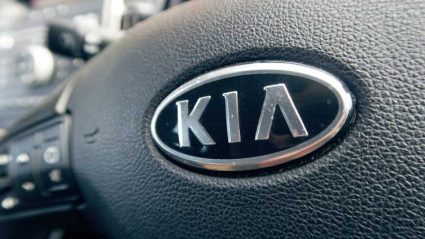 Logo KIA na kierownicy