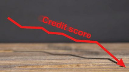 wektor w dół, credit score