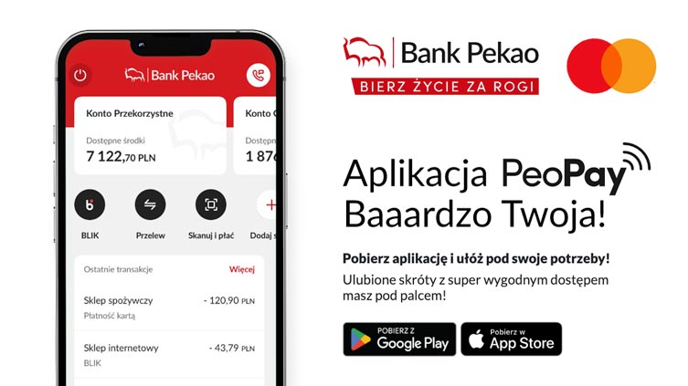 Bank Pekao promuje aplikację mobilną PeoPay