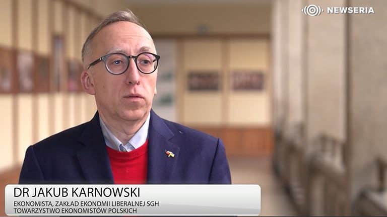 dr Jakub Karnowski, ekonomista z Zakładu Ekonomii Liberalnej SGH, członek Towarzystwa Ekonomistów Polskich (TEP).